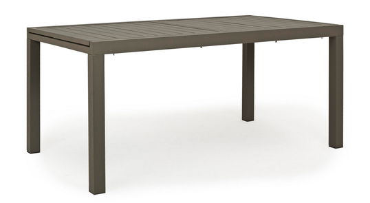 Masa extensibila de gradina / terasa din metal, Hilde Medium Grej, L160-240xl90xH75 cm