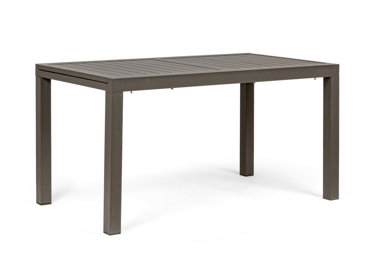 Masa extensibila de gradina / terasa din metal, Hilde Small Grej, L140-210xl77xH75 cm