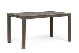 Masa extensibila de gradina / terasa din metal, Hilde Small Grej, L140-210xl77xH75 cm