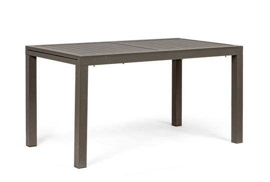 Masa extensibila de gradina / terasa din metal, Hilde Small Grej, L140-210xl77xH75 cm