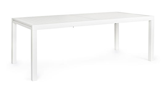Masa extensibila de gradina / terasa din metal, Hilde Alb