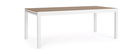 Masa extensibila de gradina / terasa din lemn compozit si metal, Elias I Natural / Alb, L200-300xl95xH74 cm