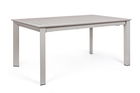 Masa extensibila de gradina / terasa din metal, Konnor Small Gri, L160-240xl100xH76 cm
