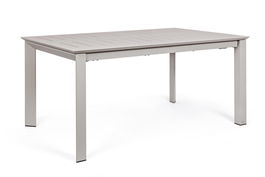 Masa extensibila de gradina / terasa din metal, Konnor Small Gri, L160-240xl100xH76 cm