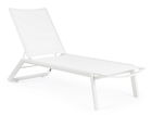 Sezlong pentru gradina / terasa, din aluminiu si material textil, Cruise Alb, l67xA194xH95 cm