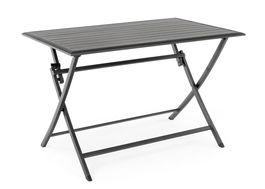 Masa pliabila de gradina / terasa din metal, Elin Antracit, L110xl70xH71 cm