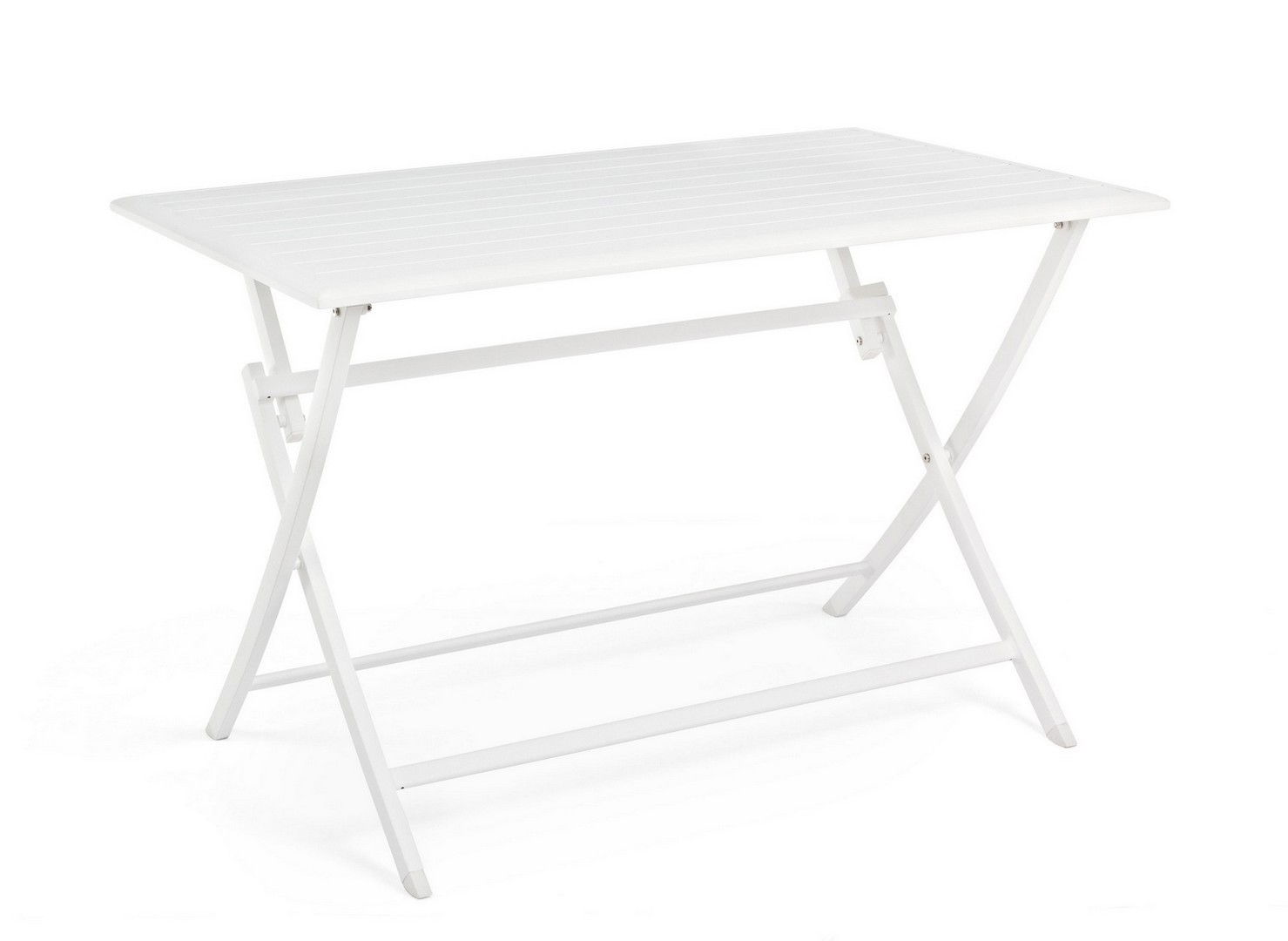 Masa pliabila de gradina / terasa din metal, Elin Alb, L110xl70xH71 cm
