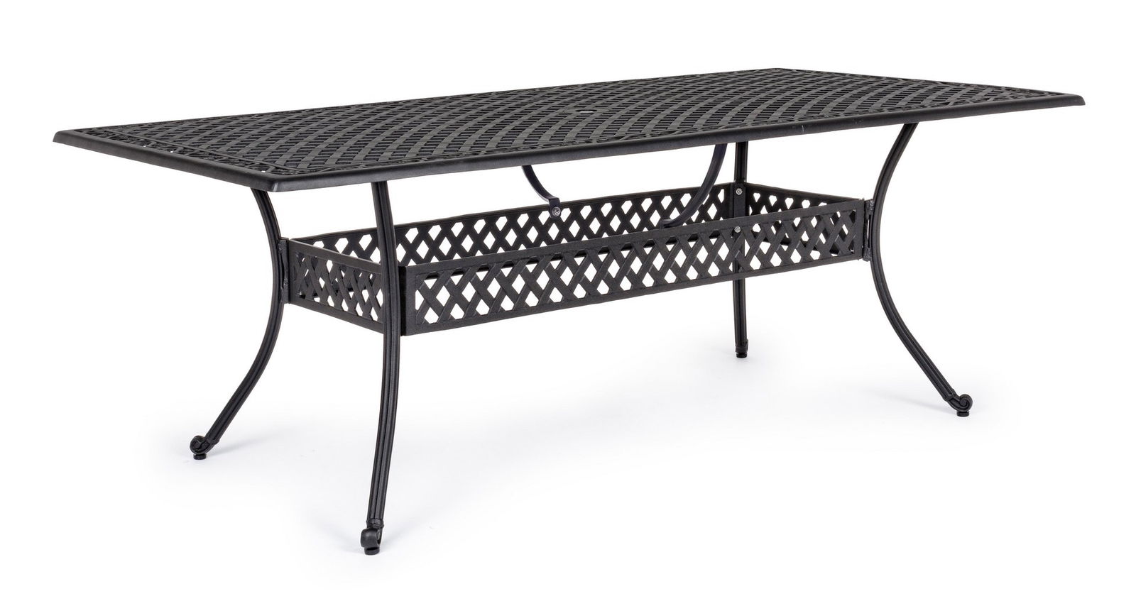 Masa de gradina / terasa din metal, Ivrea Rectangular Large Antracit, L213xl107xH73 cm