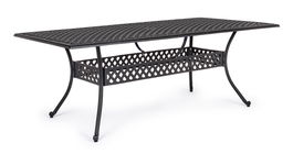 Masa de gradina / terasa din metal, Ivrea Rectangular Large Antracit, L213xl107xH73 cm