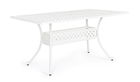 Masa de gradina / terasa din metal, Ivrea Rectangular Small Alb, L160xl90xH73 cm