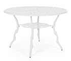 Masa de gradina / terasa din metal, Victoria Large Alb, Ø110xH71,5 cm