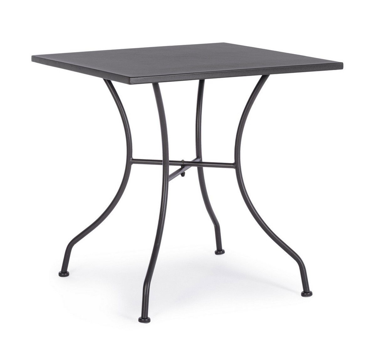 Masa de gradina / terasa din metal, Kelsie Antracit, L70xl70xH71 cm
