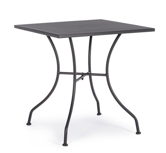 Masa de gradina / terasa din metal, Kelsie Antracit, L70xl70xH71 cm