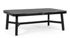 Masa de cafea pentru gradina / terasa din sticla si aluminiu, Makatea Negru, L120xl75xH42 cm