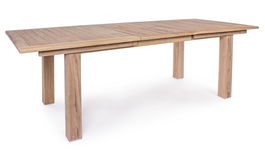 Masa extensibila de gradina / terasa din lemn de tec, Marylandis Small Natural, L180-240xl100xH77,5 cm