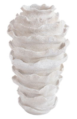 Vaza decorativa din polirasina, Pavo High Alb, L42,5xl41xH72,5 cm