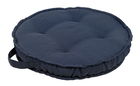Perna de sezut decorativa, Zerach Round Bleumarin, Ø40xH4 cm