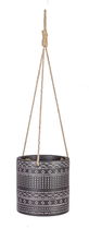 Ghiveci suspendabil din magnesia, Azteco Round Maro Inchis, Ø22xH23 cm