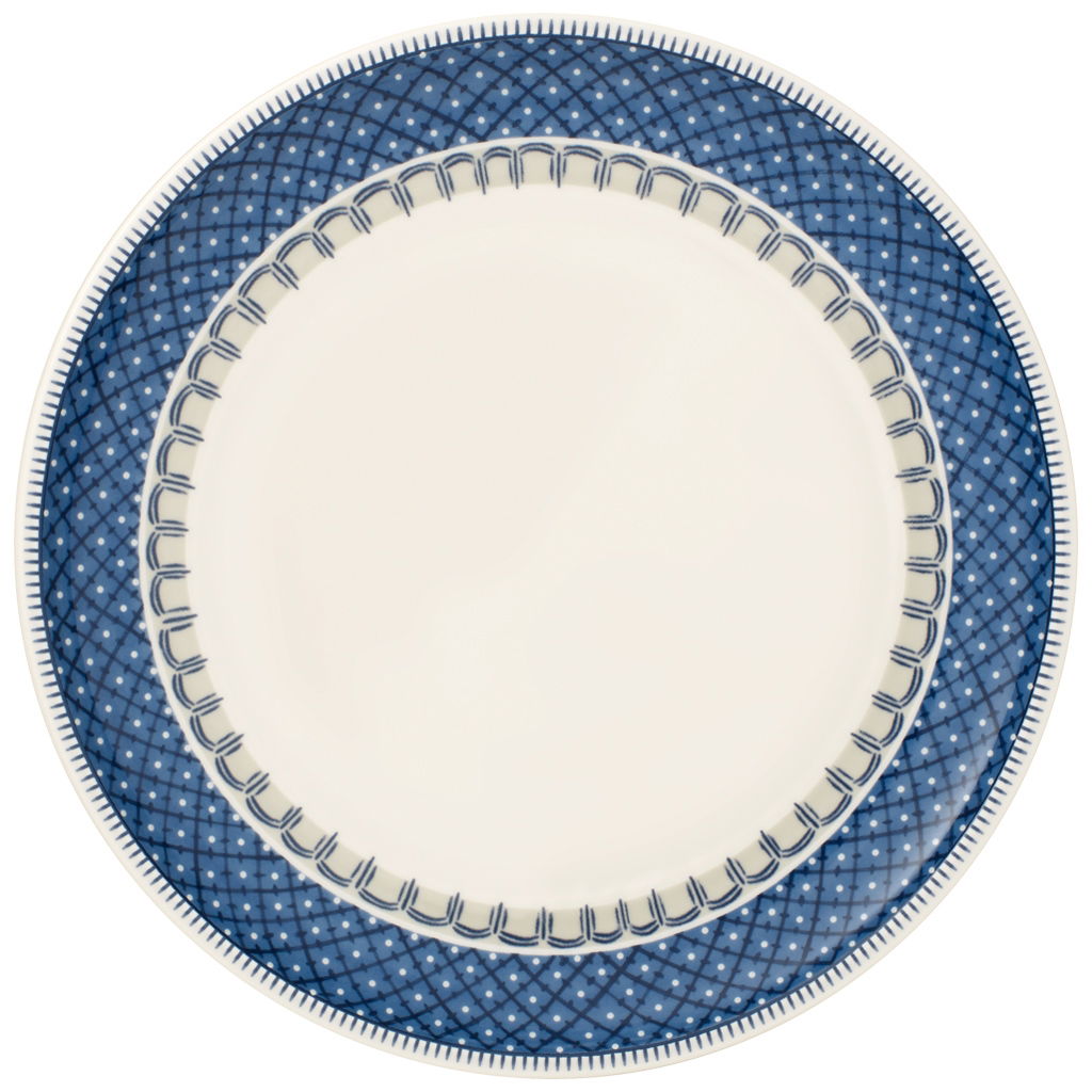 Set 6 farfurii intinse din portelan, Casale Blu Alb / Albastru, 27 cm, Villeroy & Boch