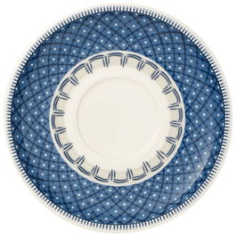 Set 6 farfurioare cesti cafea / ceai, din portelan, Casale Blu Alb / Albastru, 15,6 cm, Villeroy & Boch