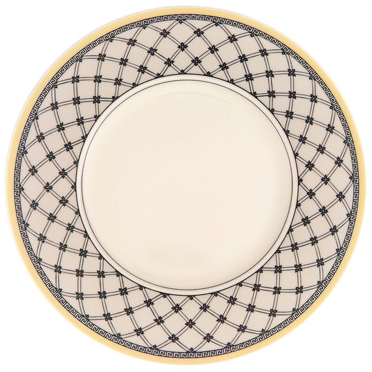 Set 6 farfurioare pentru paine si unt, din portelan, Promenade Bej / Negru, 17,8 cm, Villeroy & Boch