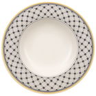 Set 6 farfurii adanci din portelan, Audun Promenade Bej / Negru, 24 cm, Villeroy & Boch