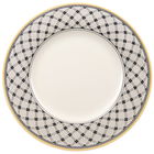 Set 6 farfurii intinse din portelan, Audun Promenade Bej / Negru, 27 cm, Villeroy & Boch