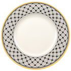 Set 6 farfurii salata, din portelan, Audun Promenade Bej / Negru, 22 cm, Villeroy & Boch