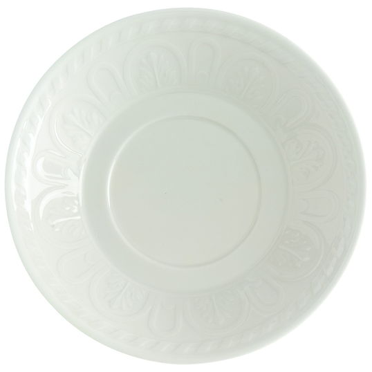 Set 6 farfurioare cesti cafea / ceai, din portelan, Cellini Alb, 15,5 cm, Villeroy & Boch