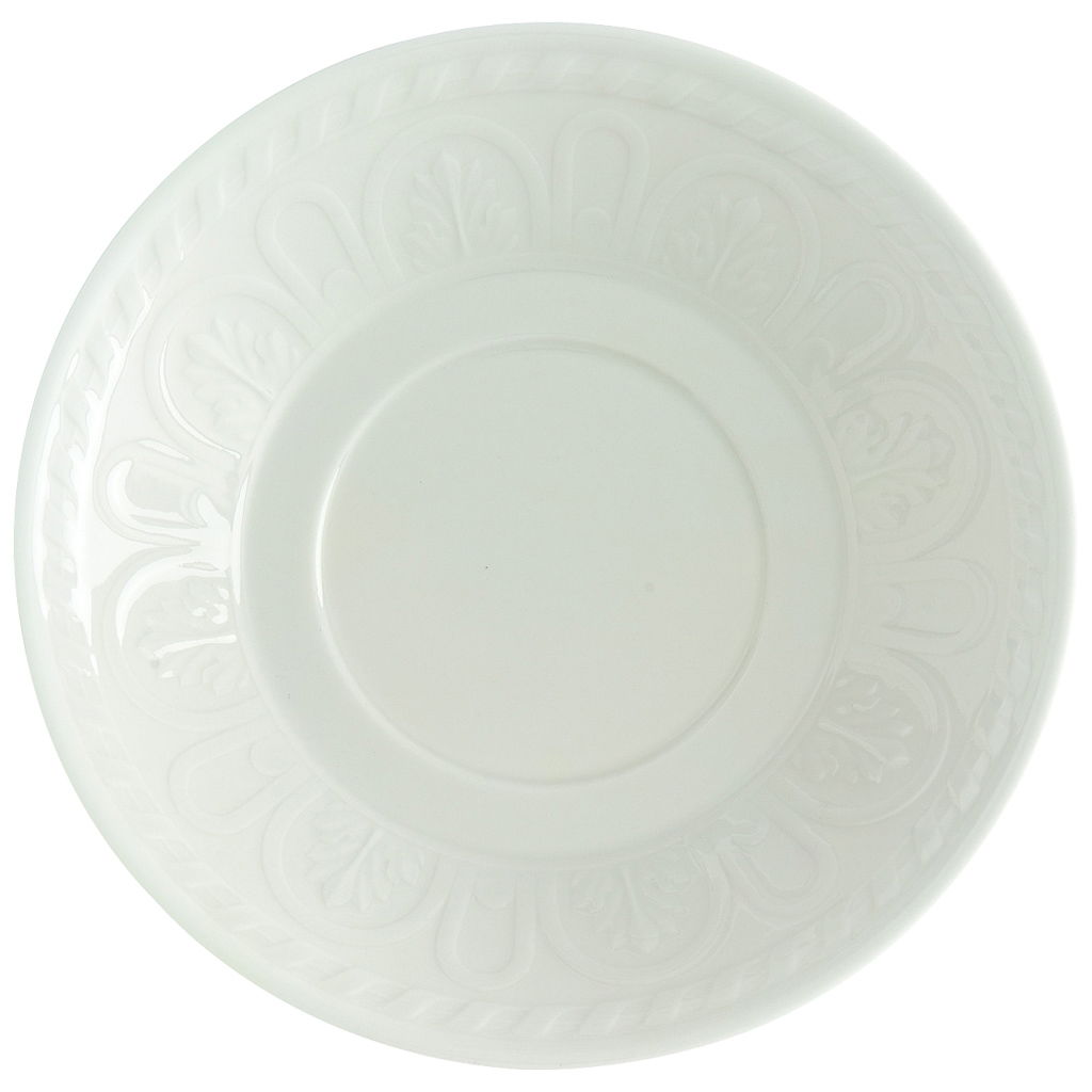 Set 6 farfurioare cesti Espresso din portelan, Cellini Alb, 12,3 cm, Villeroy & Boch