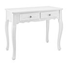 Consola din MDF, cu 2 sertare, Blanc Alb, l80xA40xH75 cm