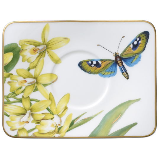 Set 6 farfurioare cesti Espresso, din portelan, Amazonia Multicolor, 14 cm, Villeroy & Boch