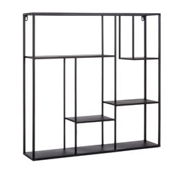 Raft din metal, Regular Negru, l70xA15xH70 cm
