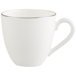 Set 6 cesti Espresso din portelan, Anmut Platinum No.1 Alb / Argintiu, 100 ml, Villeroy & Boch