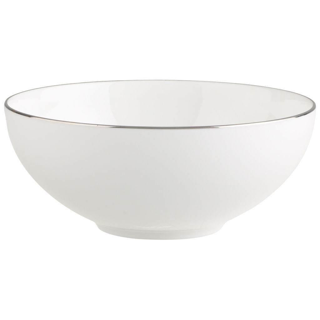 Set 6 boluri din portelan, Anmut Platinum No.1 Individual Alb / Argintiu, 13 cm, Villeroy & Boch