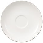 Set 6 farfurioare cesti cafea / ceai, din portelan, Anmut Platinum No.1 Alb / Argintiu, 15 cm, Villeroy & Boch