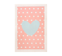 Covor pentru copii din PE Soft Happy Pink, 100 x 150 cm