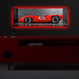Tablou Canvas Led, Racing Car 3090DACT-27 Multicolor, 90 x 30 cm
