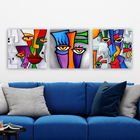 Tablou 3 piese Canvas Eyes 3P5434755 Multicolor, 90 x 30 cm