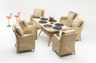 Set mobilier gradina / terasa Cosmo 8 Cappucino, masa + 8 fotolii, L200xl100xH80 cm