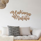 Decoratiune de perete din metal, Hakuna Matata Cupru, l70xA1,5xH45 cm