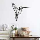 Decoratiune metalica de perete, Mountain 2 Negru, l44xA1,5xH44 cm
