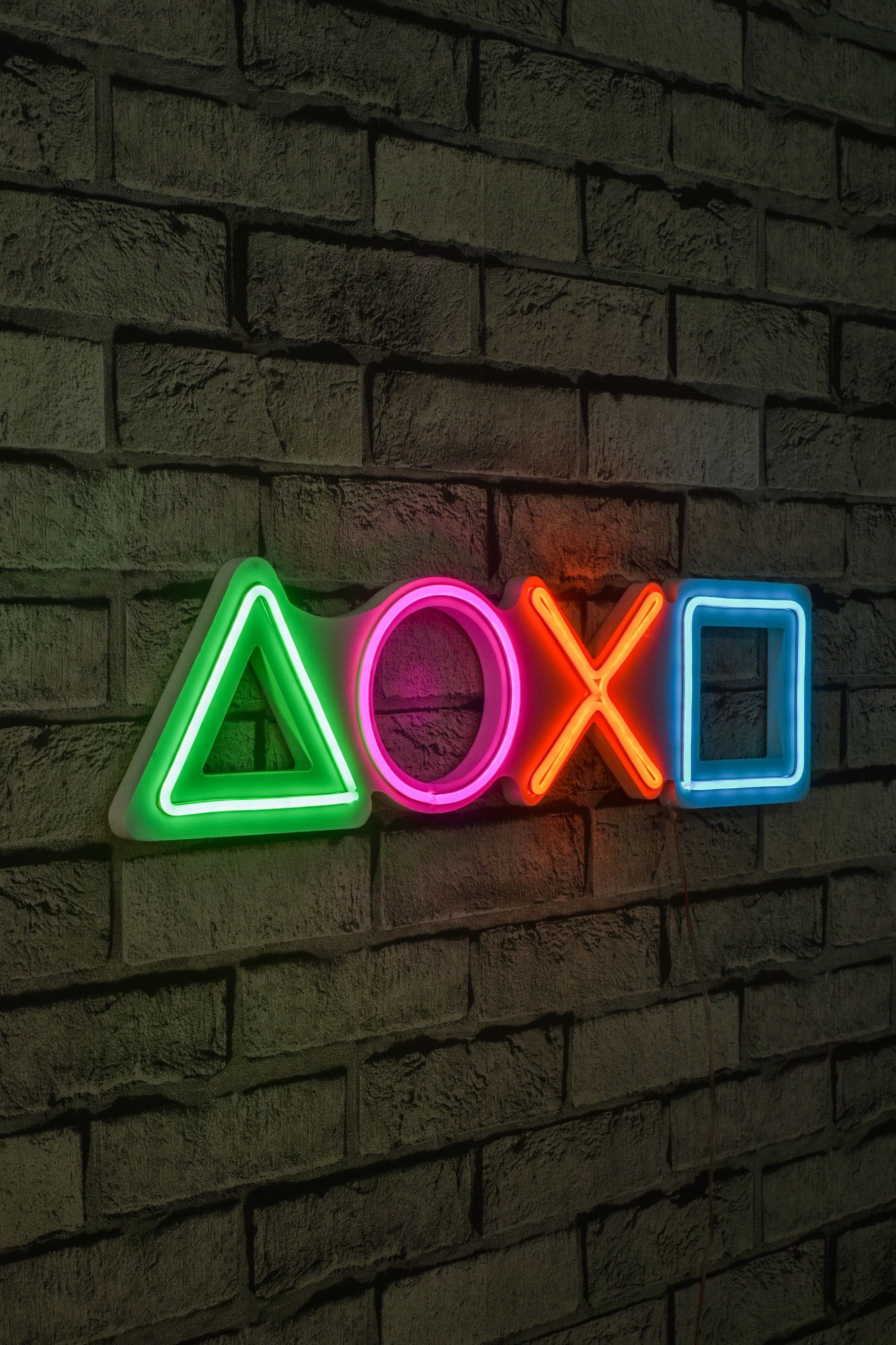 Decoratiune luminoasa de perete, LED Play Station Multicolor, l57xA2xH15 cm