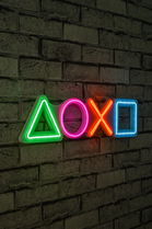 Decoratiune luminoasa de perete, LED Play Station Multicolor, l57xA2xH15 cm