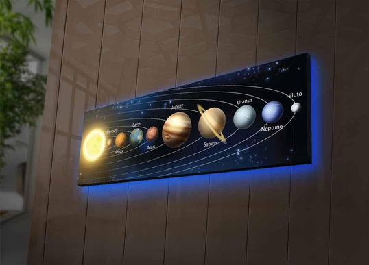 Tablou Canvas Led Galaxy 3090NASA-021 Multicolor, 90 x 30 cm