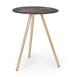 Masa de cafea din metal Kirti Multicolor / Auriu, Ø40,5xH51 cm