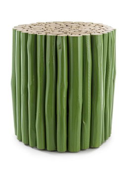 Masa de cafea din lemn de tec Guadalupe Verde, Ø38xH40 cm