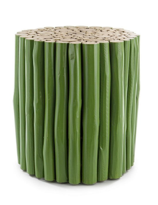 Masa de cafea din lemn de tec Guadalupe Verde, Ø38xH40 cm