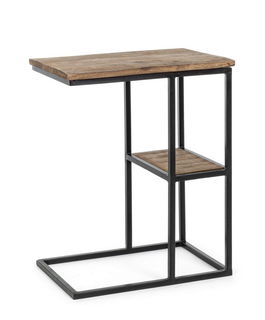 Masa de cafea din lemn de mango si metal Walton Natural / Negru, L46xl31xH58 cm