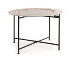 Masa de cafea din metal Anil B Ivoir / Negru, Ø60xH42 cm